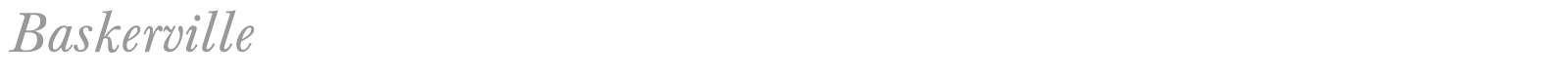 Baskerville font preview