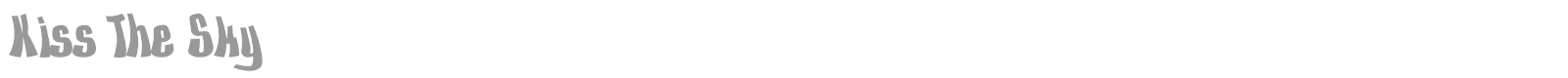 Kiss The Sky font preview