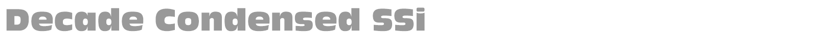 Decade Condensed SSi font preview