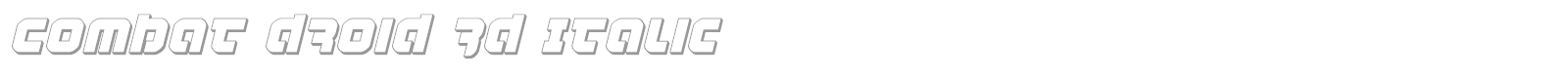 Combat Droid font preview