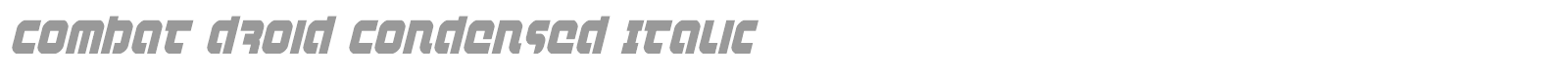 Combat Droid font preview