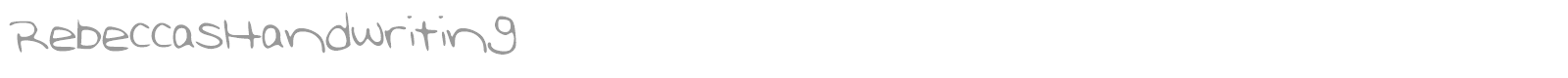 Rebeccas Handwriting font preview
