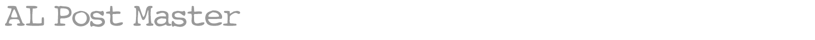 AL Post Master font preview