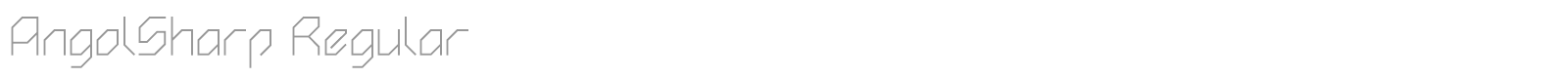 AngolSharp Regular font preview
