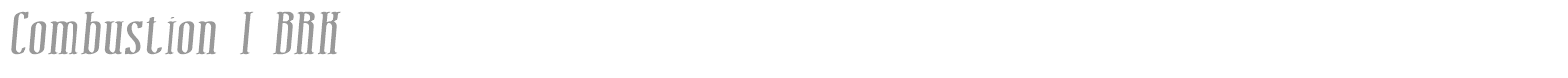 Combustion Wide BRK font preview