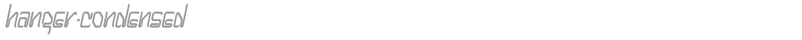 Hanger-Condensed font preview