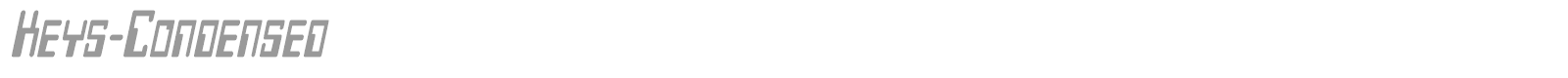Keys-Condensed font preview
