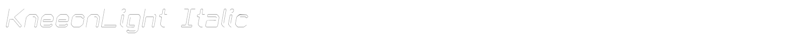 KneeonLight Italic font preview