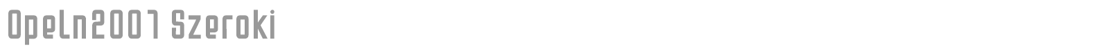Opeln2001 Szeroki font preview