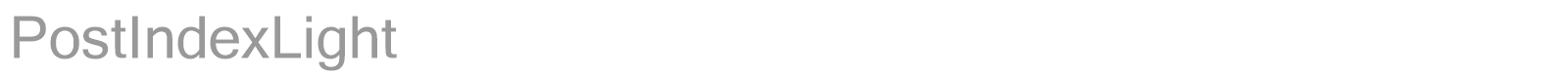 PostIndexLight font preview