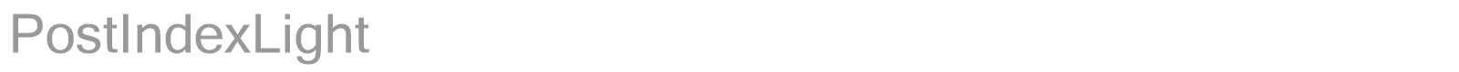 PostIndexLight font preview