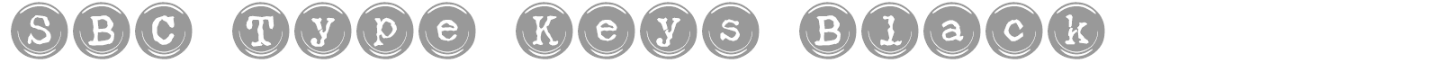 SBC Type Keys Black font preview