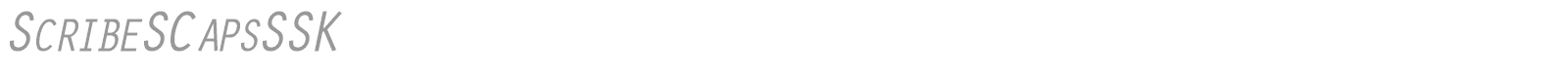 ScribeSCapsSSK font preview