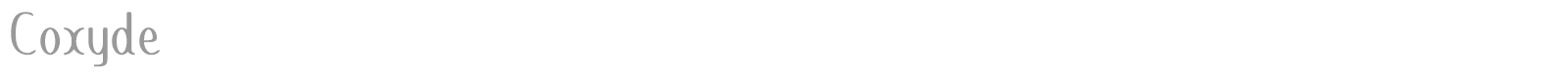 Coxyde font preview