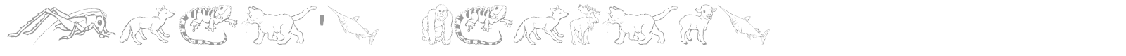 Nina's Animals font preview