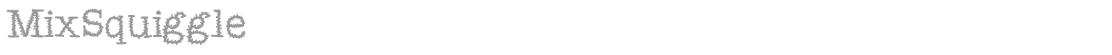 Mix Squiggle font preview