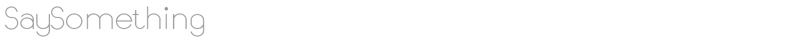 Say Something font preview