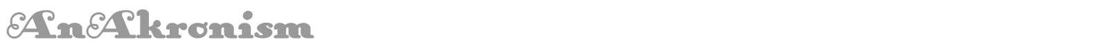 Anakronism font preview