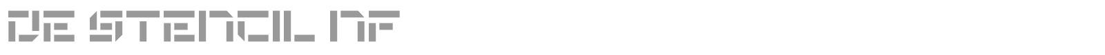 De Stencil font preview