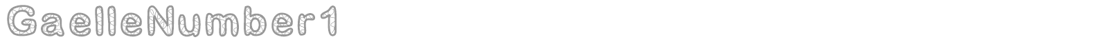 Gaelle Number font preview
