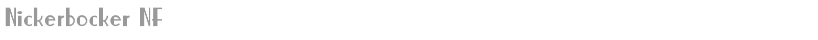Nickerbocker font preview