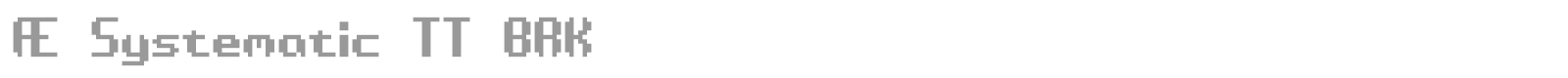 Aenigma Systematic font preview