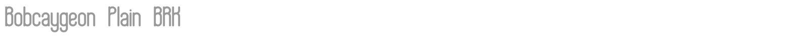 Bobcaygeon font preview