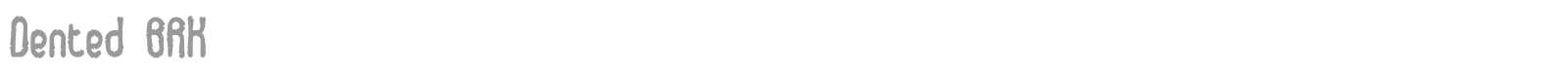 Dented font preview