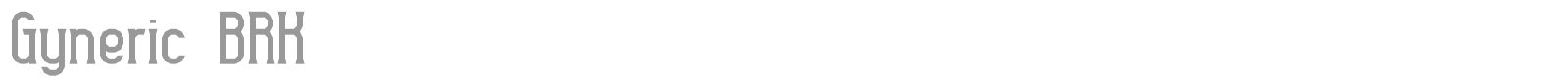 Gyneric font preview