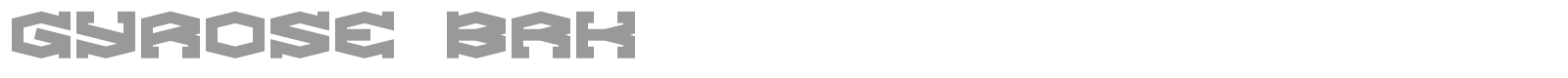 Gyrose font preview