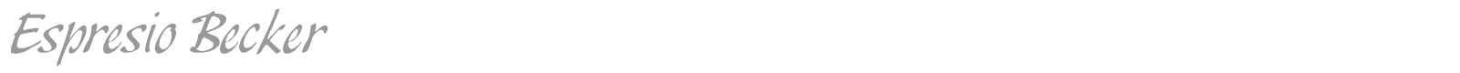 Espresio Becker font preview