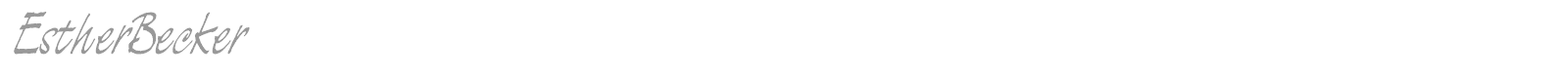 EstherBecker font preview