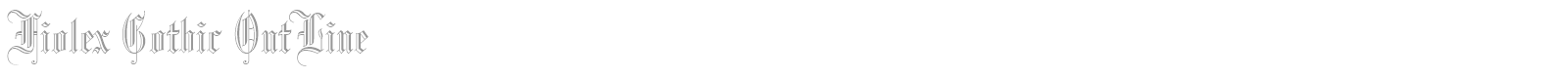 Fiolex Gothic OutLine font preview