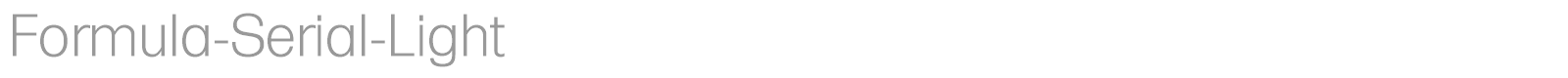 Formula-Serial-Light font preview
