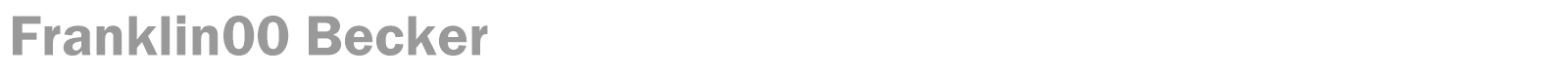 Franklin00 Becker font preview