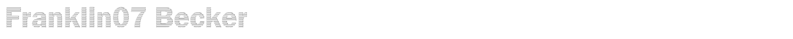 Franklin07 Becker font preview