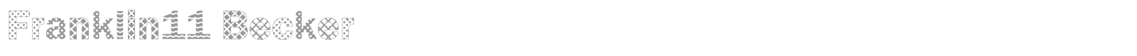 Franklin11 Becker font preview