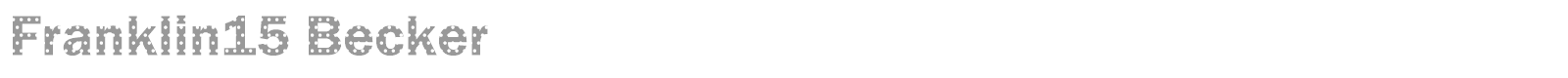 Franklin15 Becker font preview