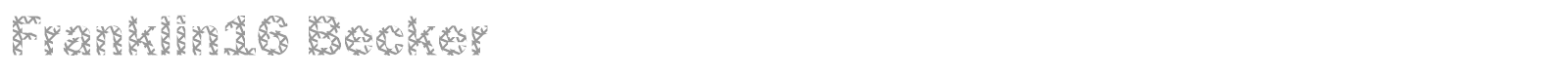 Franklin16 Becker font preview