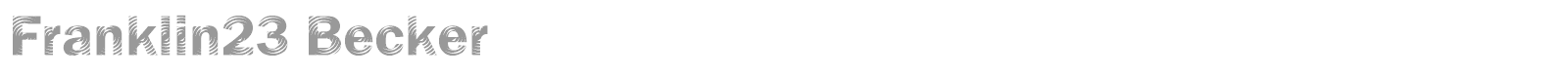 Franklin23 Becker font preview