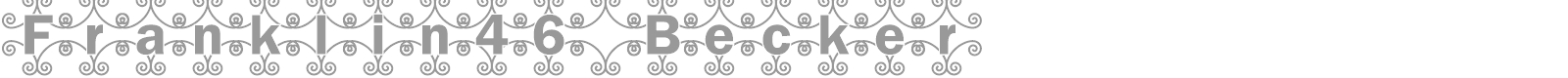 Franklin46 Becker font preview