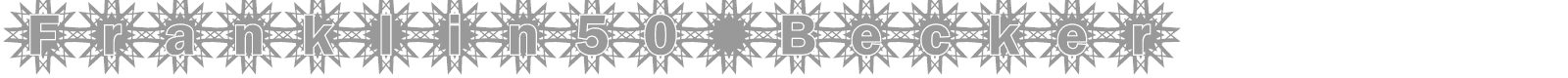 Franklin50 Becker font preview