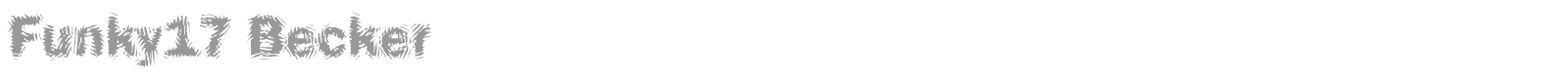 Funky17 Becker font preview