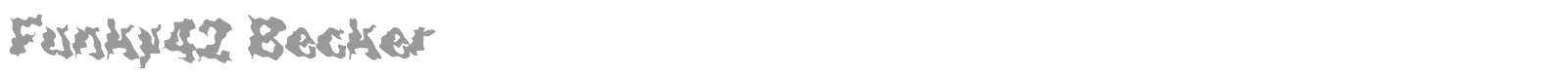 Funky42 Becker font preview