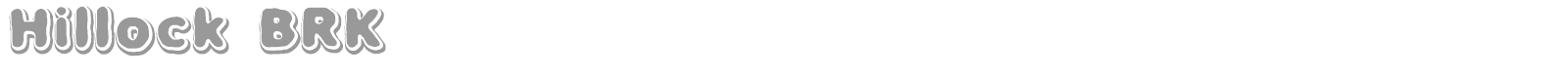 Hillock font preview