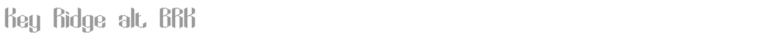 Key Ridge font preview