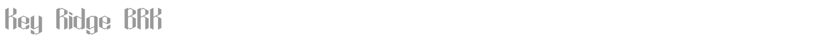Key Ridge font preview