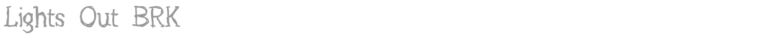 Lights Out font preview