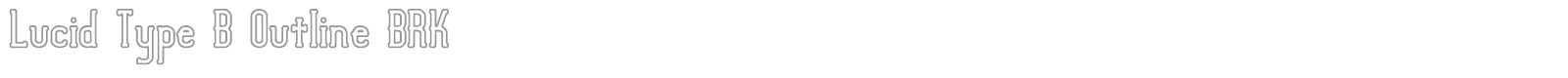 Lucid Type font preview