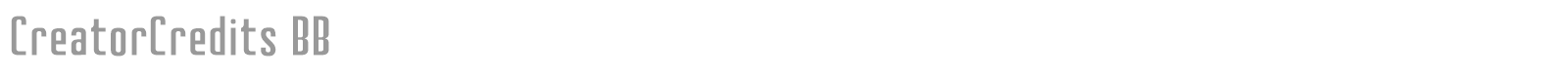 Creator Credits font preview